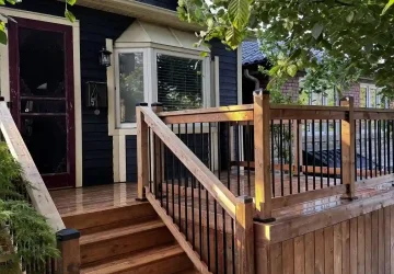 MicroPro Sienna pressure treated deck installation